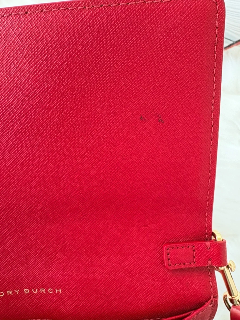 Tory Burch‎ Red saffiano Crossbody Wallet on Chain
